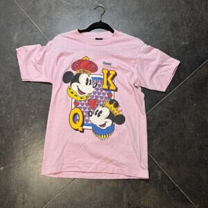 VTG Single Stitch Mickey Minnie Mouse Texas King Queen Shirt T Walt Disney 90s